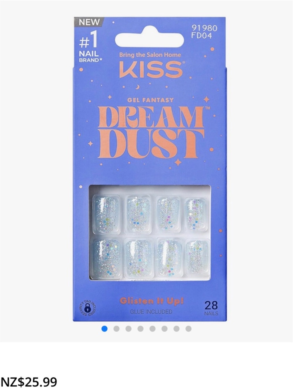 Kiss Gel Fantasy Dream Dust Galaxy Glitter Press-On Nails